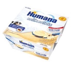 Каша Humana молочная манная с ванилью 100г*4шт с 8месяцев