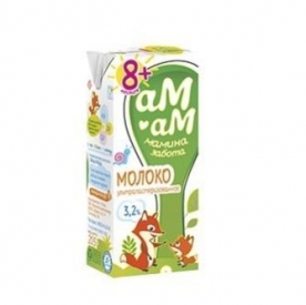 Молоко Ам-Ам ультрапастеризованное 3.2% 0.205г с 8месяцев
