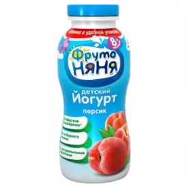Йогурт ФрутоНяня питьевой с персиком 2,5% 2,0 л с 8 месяцев