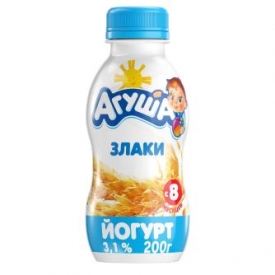Йогурт Агуша питьевой злаки 0.2л с 8месяцев