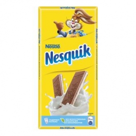 Шоколадная плитка Nesquik с молочной начинкой 100г
