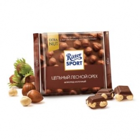 Шоколад молочный Ritter Sport EXTRA NUT Лесной орех 100г