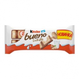 Батончик Kinder Kinder Bueno белый шоколад 39г