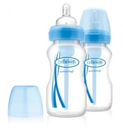 Набор бутылочек Dr Brown's антиколиковых с широким горлышком 270мл 2шт Синий WB92405