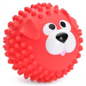 Мяч массажный ЯиГрушка Собачка Красный