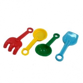 Игрушка для песочницы Devik Toys Совок, лопатка, ситечко, грабли 13 см в ассортименте