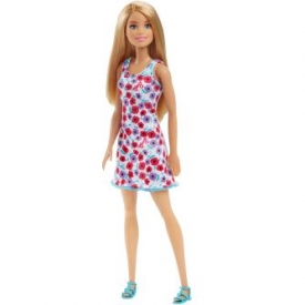 Кукла Barbie в белом платье в цветочек DVX86