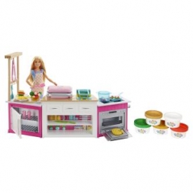 Набор игровой Barbie Супер кухня с куклой FRH73