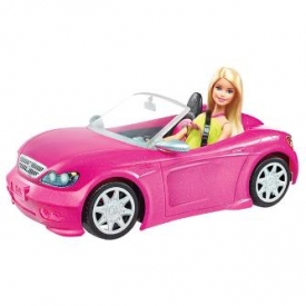 Гламурный кабриолет Barbie розовый