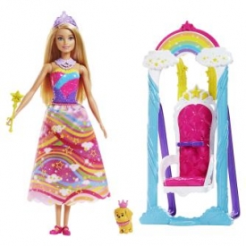 Кукла Barbie Принцесса и радужные качели