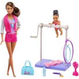 Кукла Barbie Тренер гимнастики брюнетка FJB34