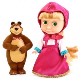 Кукла Карапуз Маша и медведь Маша 15 см