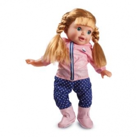 Кукла Demi Star Элизабет Блондинка в розовой ветровке синих штанах в белый горох