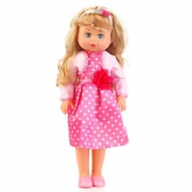 Кукла Карапуз интерактивная в розовом платье (POLI-15-A-RU)
