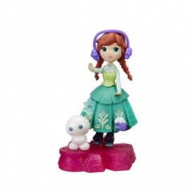 Маленькая кукла Princess Холодное Сердце Анна на движущейся платформе-снежинке (B9874EU40)