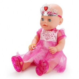 Кукла Карапуз интерактивная в нежно-розовом платье