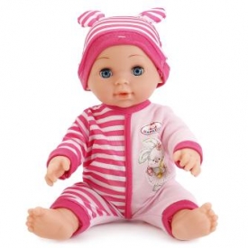 Кукла Карапуз интерактивная в бледно-розовом костюмчике