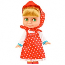 Кукла интерактивная Карапуз Маша в платье в горох