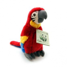 Красный попугай WWF 23 см