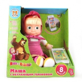 Кукла Маша Мульти-Пульти с телефоном (буквы, цифры, формы и цвета)