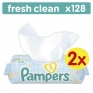 Салфетки Pampers Baby Fresh Clean, влажные сменный блок 128 шт.