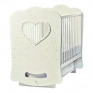 Кроватка ЛЕЛЬ Baby Sleep-2 (сердце) с поперечным качанием. Бабочки (со стразами) ваниль