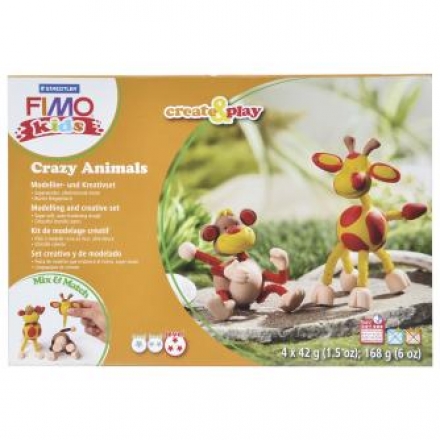 Набор FIMO глина полимерная с игровыми элементами createplay Забавные животные Обезьяна и жираф 8033 06