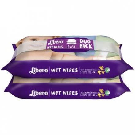 Салфетки влажные Libero Libero Wet Wipes Экономичная упаковка 128шт