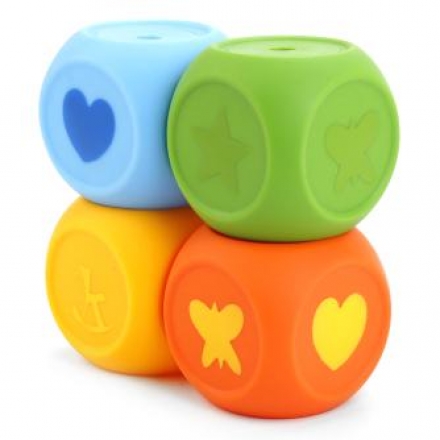 Набор Играем вместе кубы в сетке для ванны 4 игрушки
