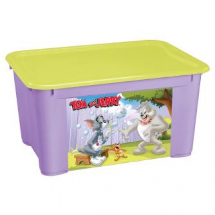 Ящик Пластишка Tom and Jerry L универсальный с аппликацией Сиреневый