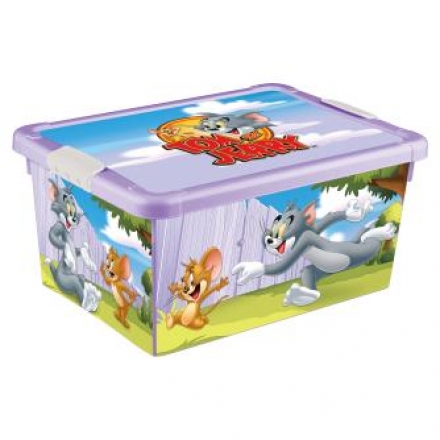 Ящик Пластишка Tom and Jerry универсальный с аппликацией Сиреневый