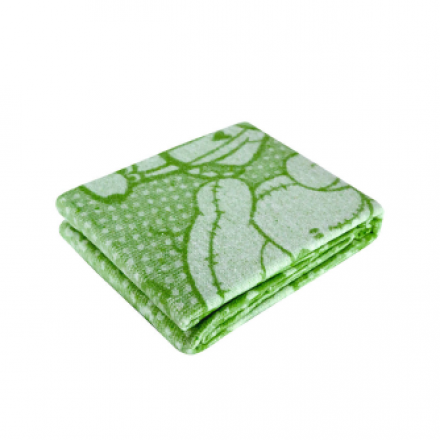 Одеяло байковое Споки Ноки жаккард 100х118 салатовое