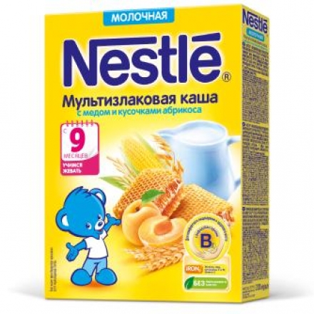 Каша Nestle молочная мед-абрикос 220г с 9месяцев