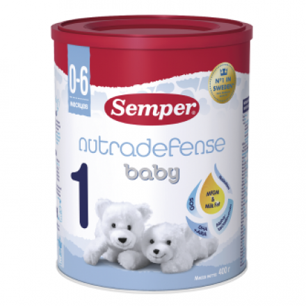 Смесь Semper Nutradefense Baby 1 молочная 400г с 0месяцев