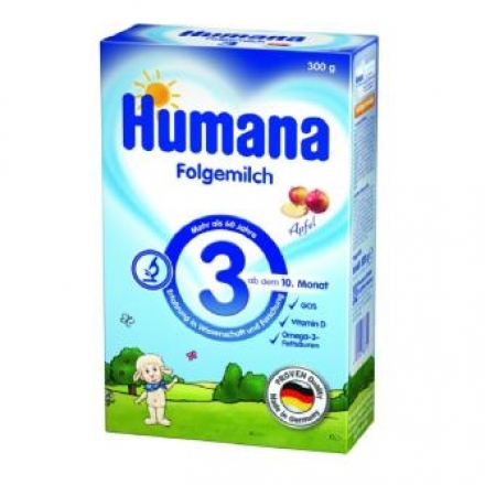 Сухая молочная смесь Humana 3 с 10 мес яблоко 300г
