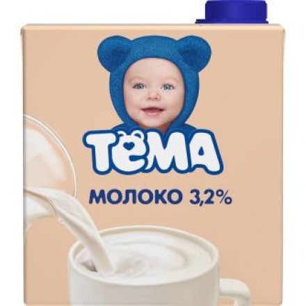 Молоко детское Тёма питьевое ультрапастеризованное с кальцием 3,2% 500 мл