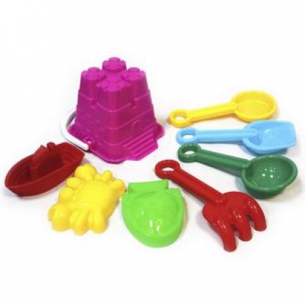 Песочный набор Devik Toys Ведерко с аксессуарами